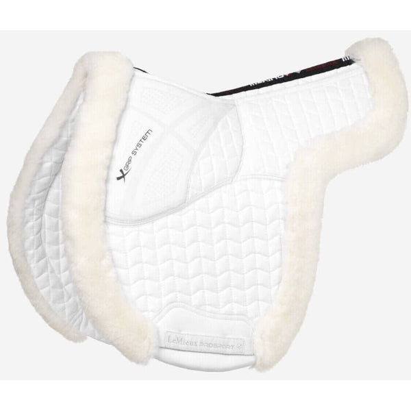 LeMieux Merino+ ProSorb Hunter Saddle Pad Correction Riser Numnah Wool White M/L