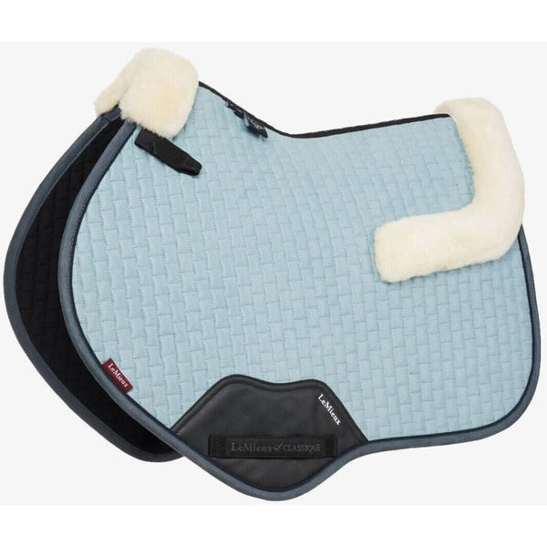 LeMieux Merino Suede Close Contact Square Simuwool CC Event Saddle Pad Glacier