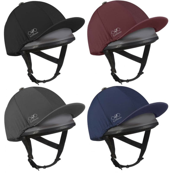 LeMieux Pro Mesh Vent Skull Cap Cover Lycra XC Hat Silk Black/Burgundy/Grey/Navy