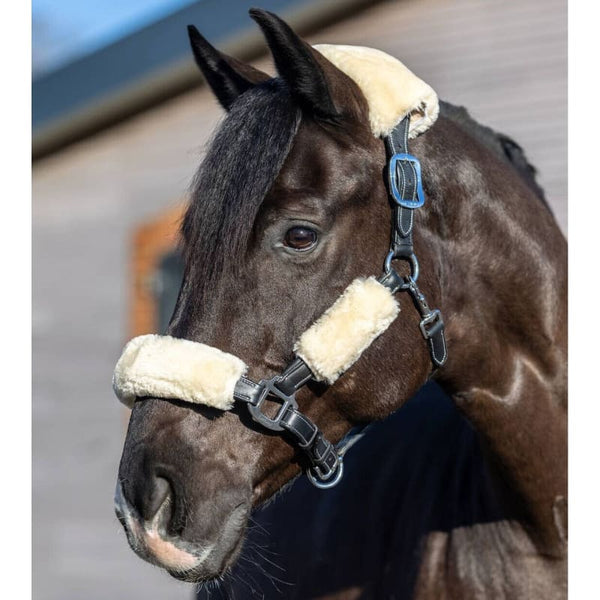 LeMieux Simuwool Headcollar Set Soft Full 4 piece Comfort Black/Brown/Natural