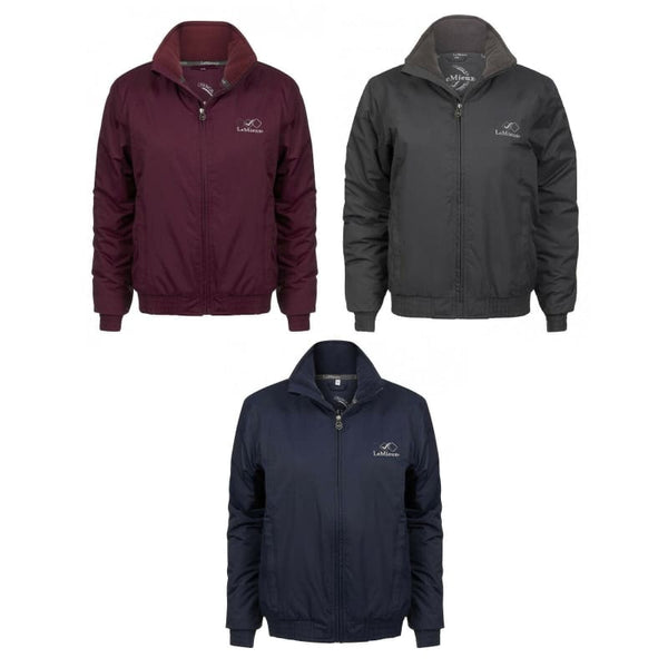 LeMieux Team Crew Jacket Short Blouson Coat Wind/Waterproof Grey/Burgundy/Navy