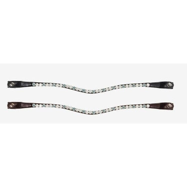 LeMieux Twilight Classic Diamante Crystal Bling Leather Browband Black/Brown