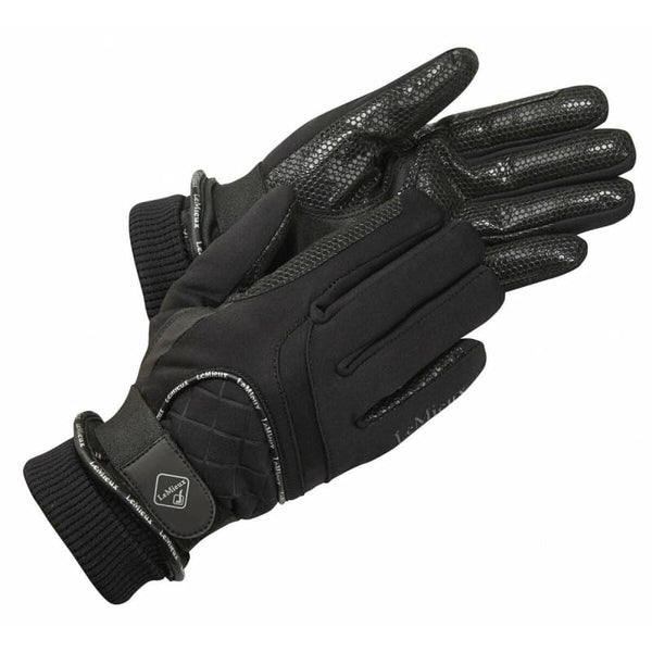 LeMieux Waterproof Lite Performance Thinsulate Silicone Riding Gloves Black S-XL