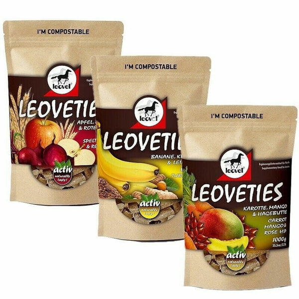 Leovet Leoveties Horse Pony Treats Nutritious Healthy Apple Carrot Banana1kg