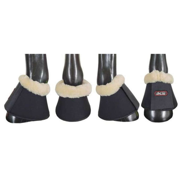 Mark Todd Fleece Easy Use Protective Over Reach Boots Small-XL Black/Natural