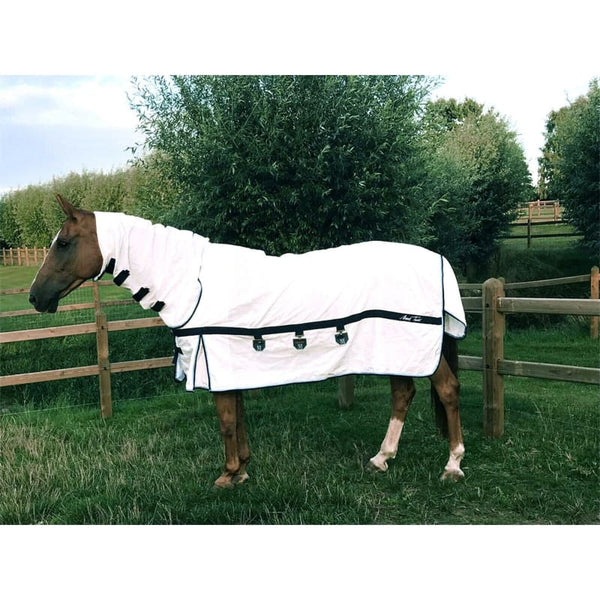 Mark Todd Pro Sweet Itch Combo Rug Lightweight Ripstop Fly Rug White 5'6''-7'0''