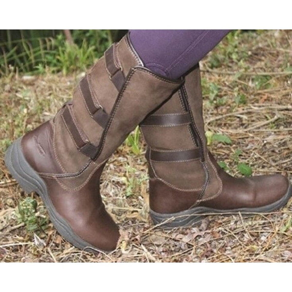 Mark Todd Short Adjustable Country Boot Brown Leather Ladies Sizes 37- 42