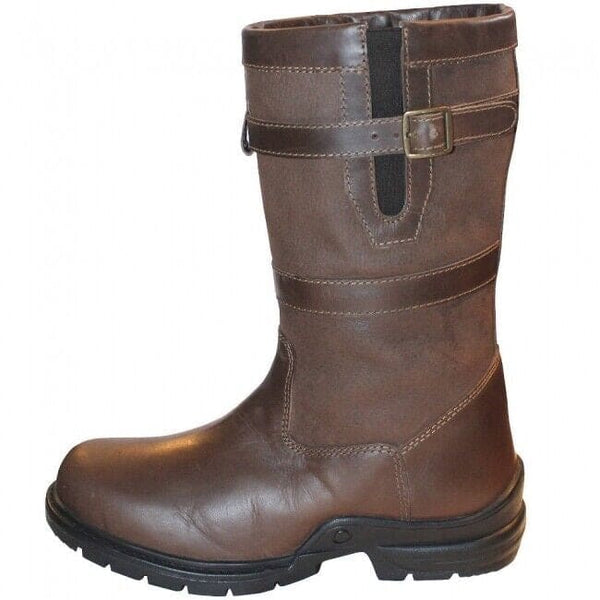 Mark Todd Short Waterproof 3/4 Length Country Boot Brown Leather Sizes 37- 45