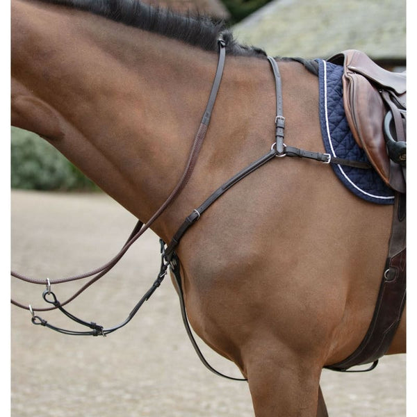 Mark Todd Standard Leather Breastplate Black/Havana Cob/Full