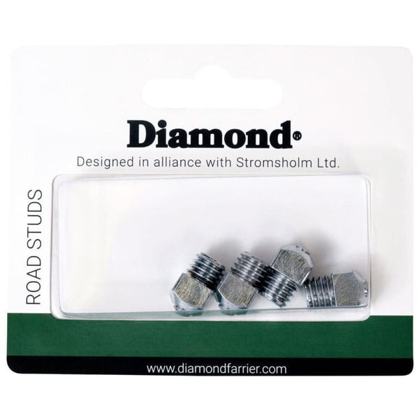 Stromsholm Diamond Road Studs With Tungsten Pin For Extra Grip On Roads (4 Pack)