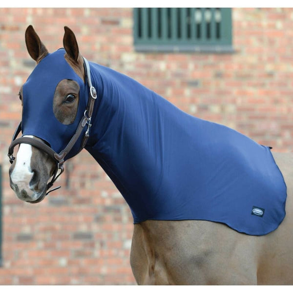 WeatherBeeta Stretch Hood Anti Rub Lycra Hood With Face Cover Keeps Horses Clean