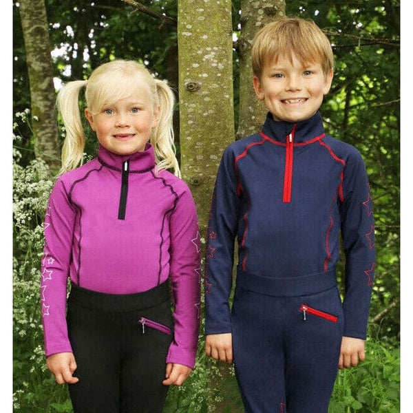 Hy Equestrian Stella Children's Unisex Base Layer Long Sleeve XC Top 3-10 Years