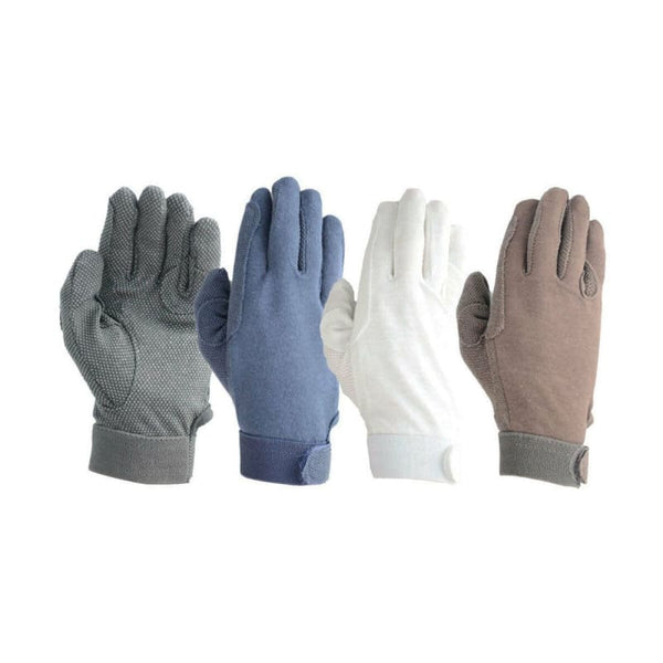 Hy5 Adults Lightweight Cotton Pimple Palm Riding Gloves