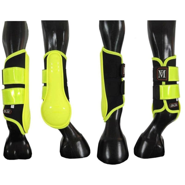 Mark Todd Pro Technik Reflective Hi Viz Neoprene Lined Brushing Boots