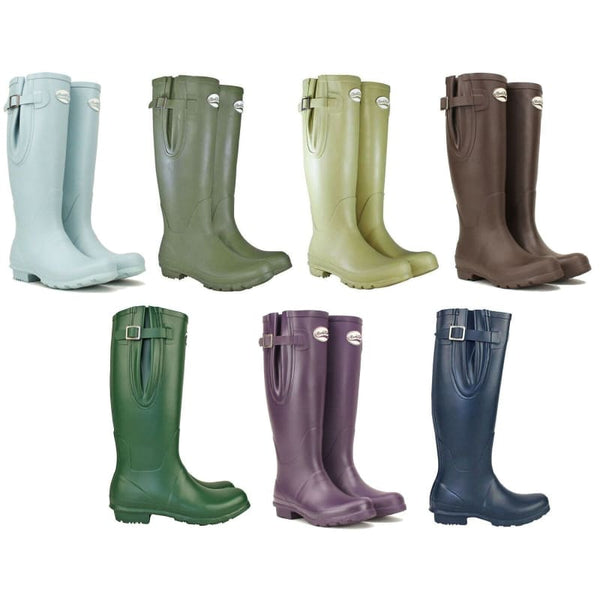 Rockfish Women's Tall Adjustable Matt Wellington Boot Various Colours UK3 - UK8