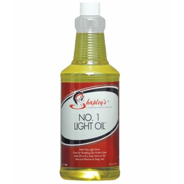 Shapley's No1 Light Oil Softens Coat Adds Shine Detangles Manes and Tails 946ml