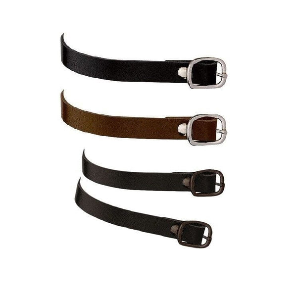 Sprenger HS Leather Spur Straps  Black/Brown Silver/Black Buckles 49186 / 49184