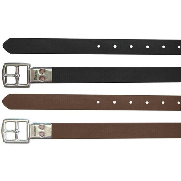 Wintec Slim Line Stirrup Straps No Stretch Slim Leathers Black/Brown 110-160cm